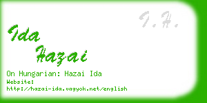 ida hazai business card